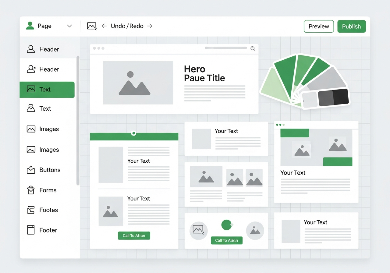 Shopify drag and drop website builder interface