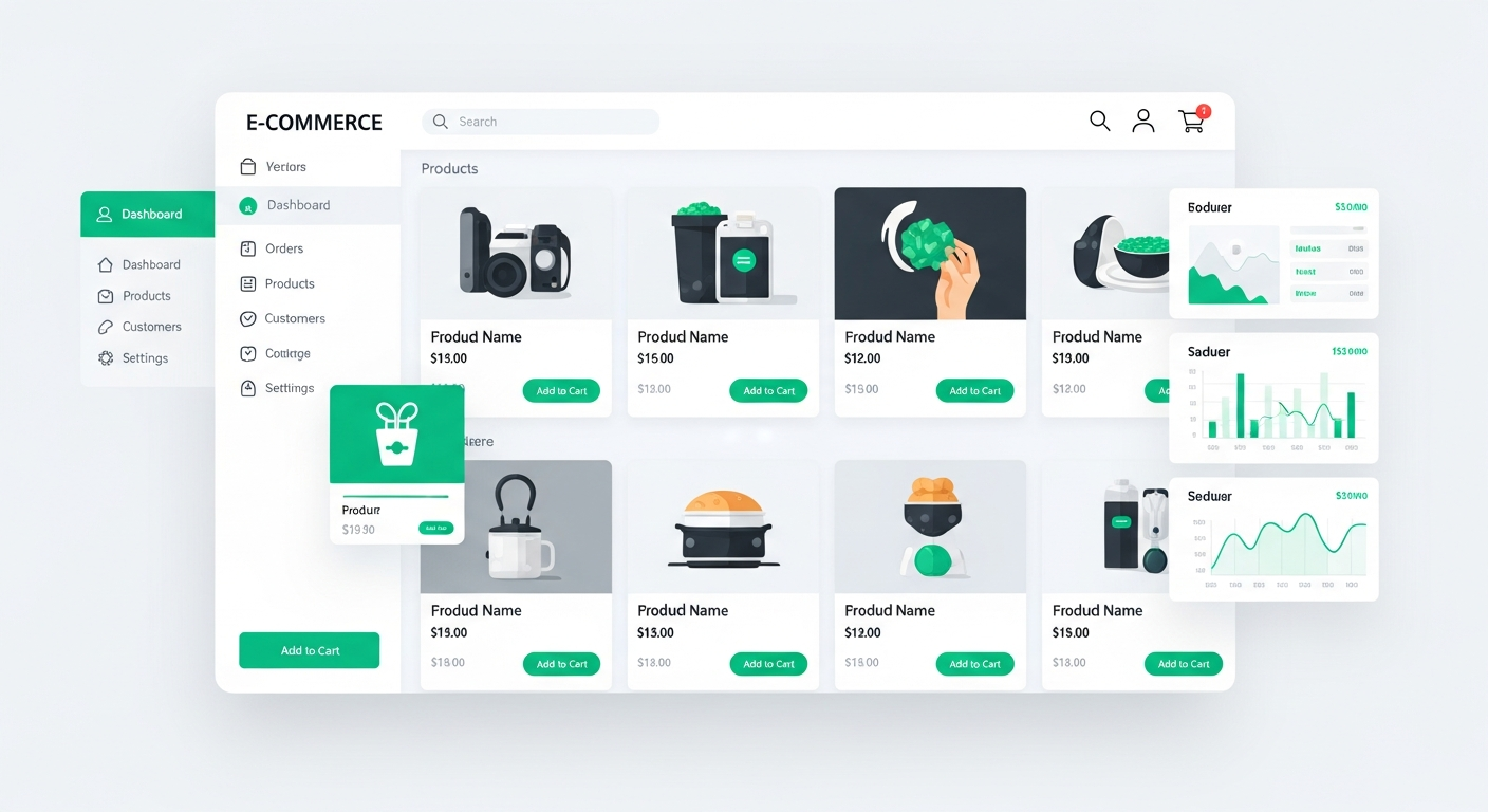 Modern ecommerce store dashboard built with Shopify